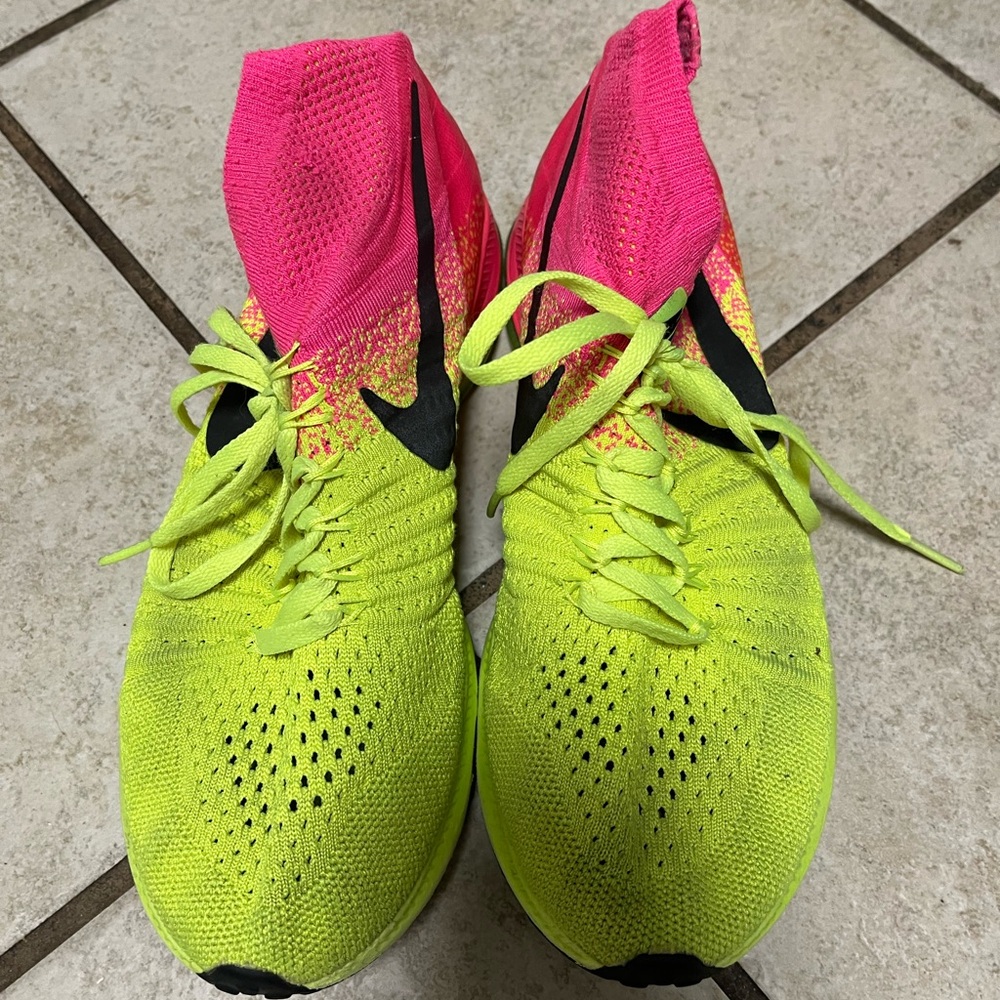 Nike Yellow and Pink Athletic Shoes Lightweight Performance